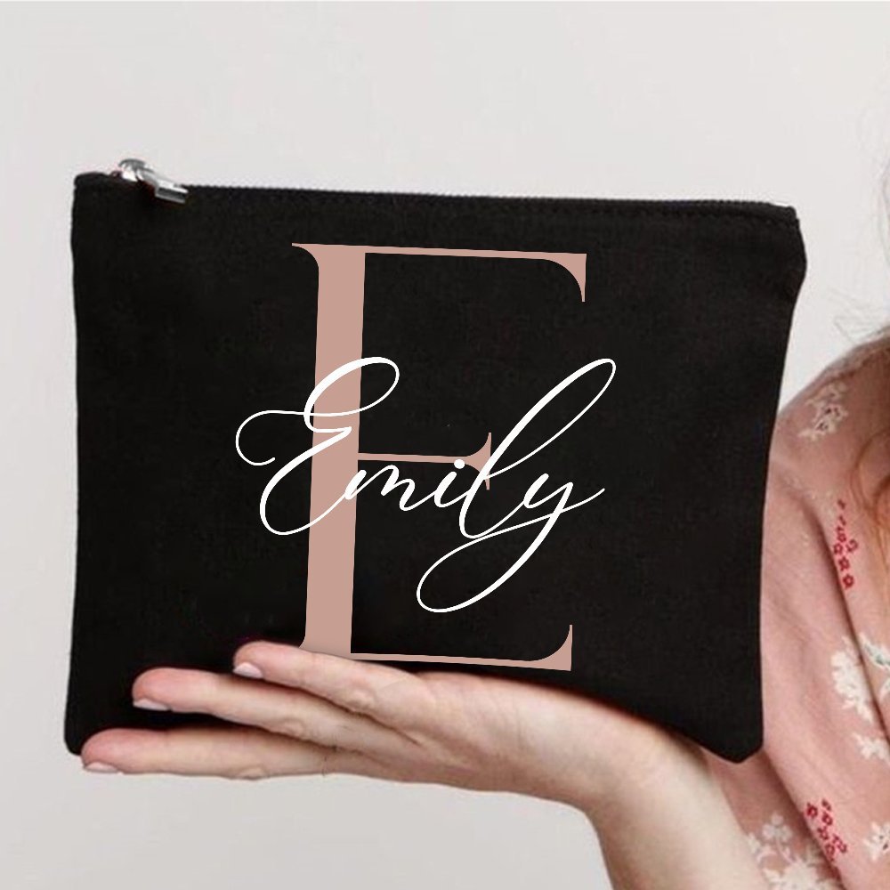 Personalized Name Box - Custom Makeup Bag with Initials Personalized