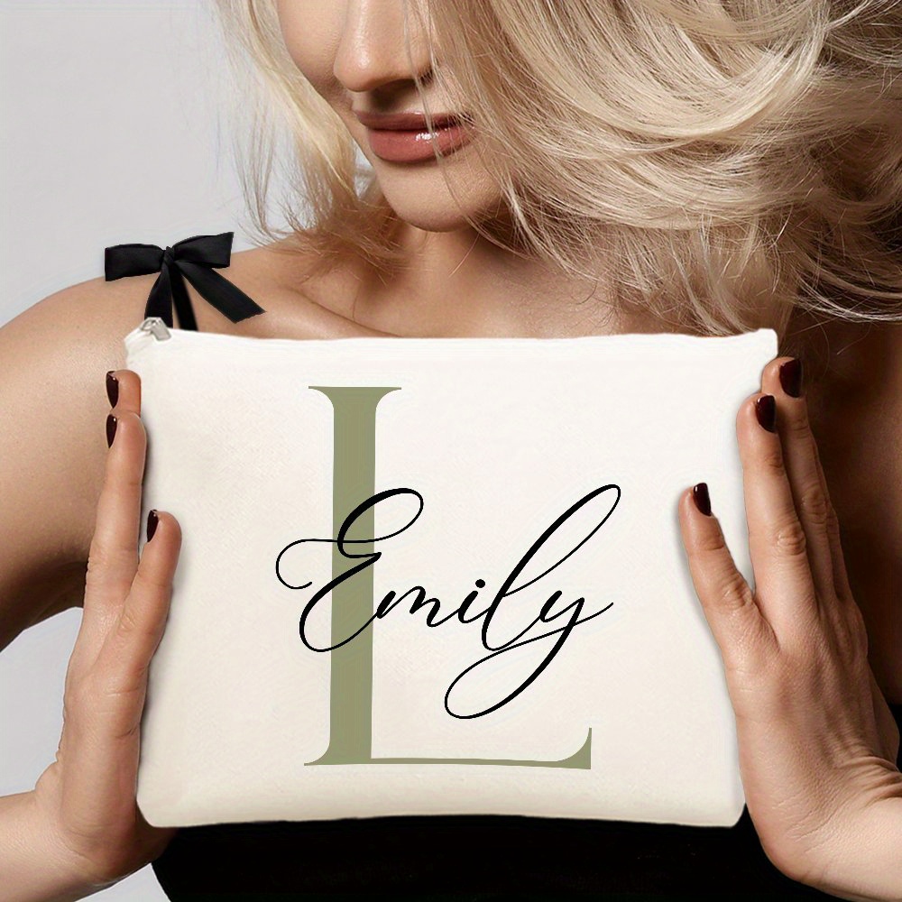 Custom Makeup Bag with Initial - Personalized Name Box 评论和价格