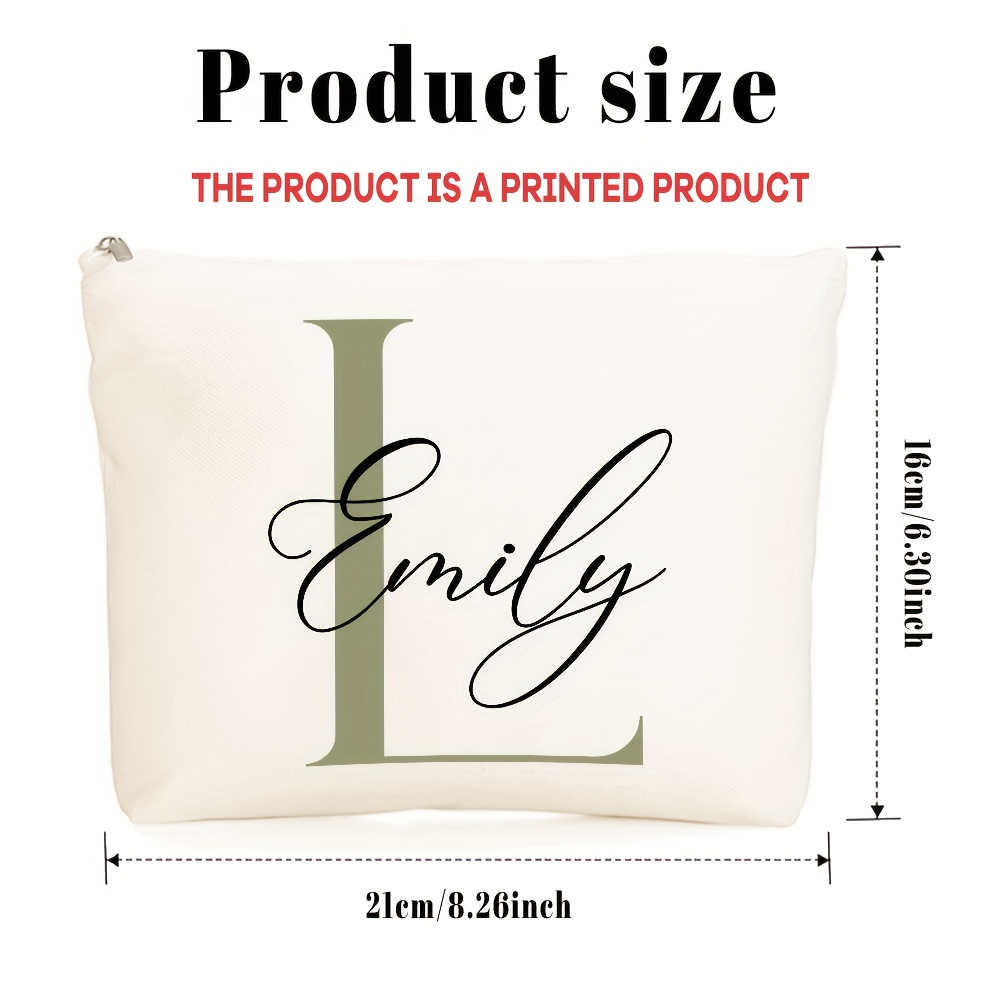 Custom Makeup Bag with Initial - Personalized Name Box 评论和价格