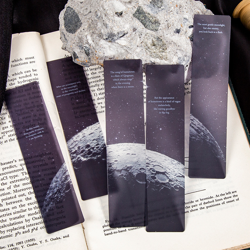 5PCS Space Roaming Matte PET B - Dried Flower Bookmark 评论和价格