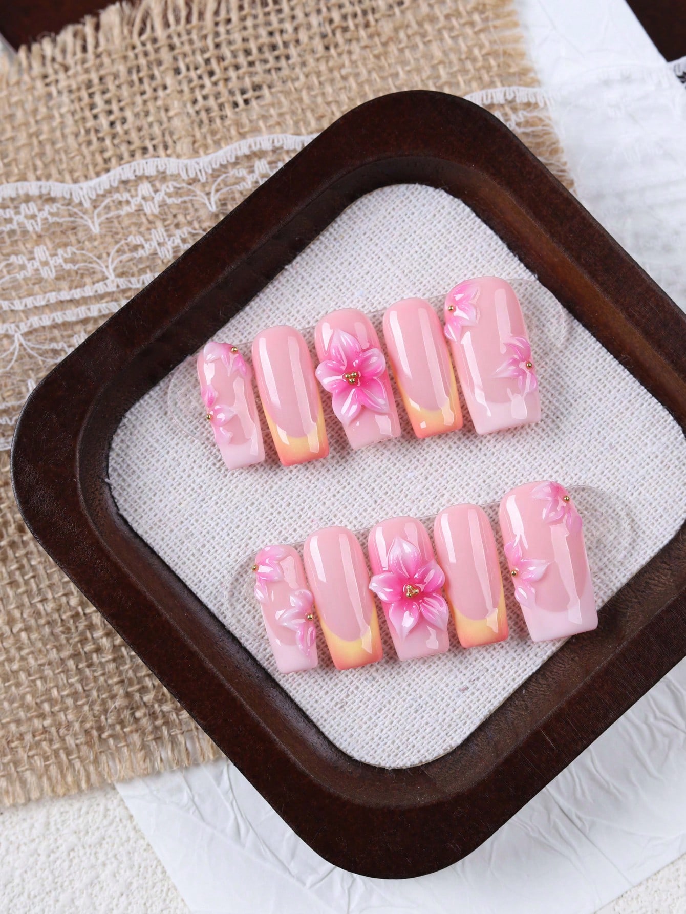 10 Pieces of Medium-Length Rec - Pressed Flower Art 评论和价格