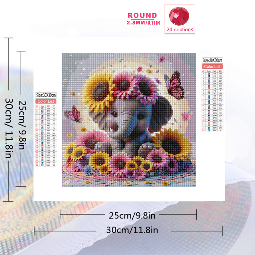 Evershine Elephant Diamond Pai - Photo Mosaic Print 评论和价格