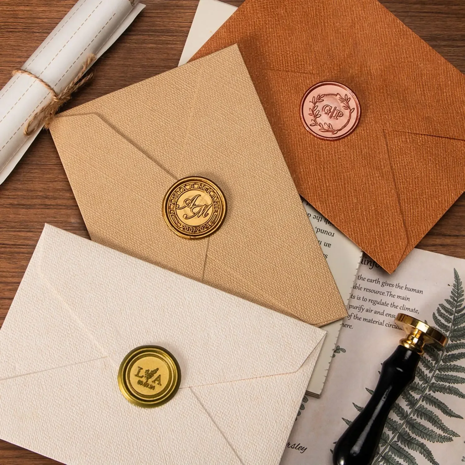 Custom Wax Seal Stamp Kit Doub - Wax Seal Letter Kit 评论和价格